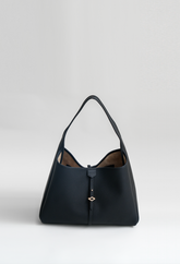 Never Late Hobo Bag Black Combi Sand