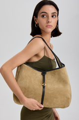 Never Late Hobo Bag Sand Combi Black