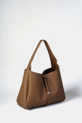 Never Late Hobo Bag Top Grain Leather Brown Combi