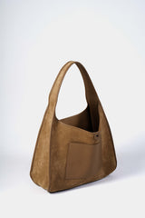 Never Late Hobo Bag Top Grain Leather Brown Combi
